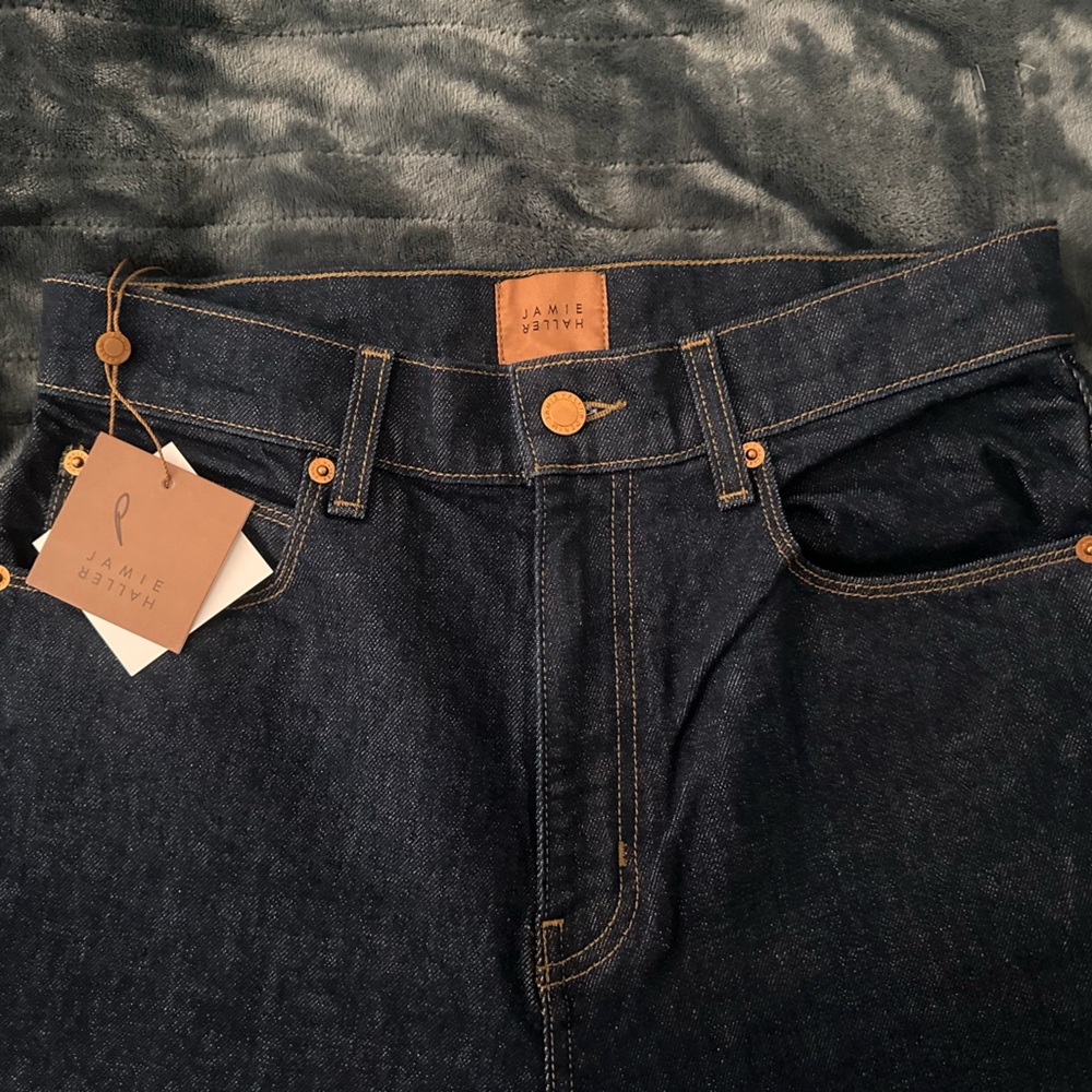 Jamie Haller Wide-Leg Women's Jeans in Dark Indigo - Picture 4 of 7